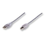 Manhattan Extension Cable USB 2.0 A-B M/M 1 8m Silver ( 333405 ) USB kabelis