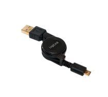 LOGILINK - Extensible USB A Male to Micro B Male Cable with Gold Shell  Contact ( CU0090 CU0090 CU0090 ) USB kabelis