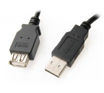 Equip USB 2.0 extension cord cable AM-AF 5m black double shielding ( 128852 ) USB kabelis