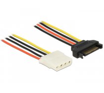 Delock Power Cable SATA 15 pin male  4 pin female 20 cm ( 60136 60136 60136 ) kabelis datoram