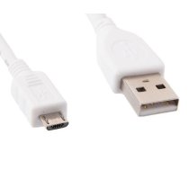 Gembird micro USB 2.0 cable AM-MBM5P 1m white ( CCP MUSB2 AMBM W 1M ) USB kabelis