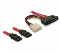 Delock cable sas 29pin - 2 x sata 7pin 50cm ( 83054 83054 83054 ) kabelis datoram