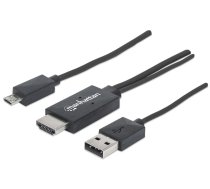 Manhattan MHL Cable / Adapter Micro-USB 11-pin to HDMI connects smartphone to TV ( 151511 151511 151511 ) aksesuārs mobilajiem telefoniem