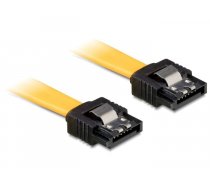 Delock Cable SATA 6 Gb/s 30 cm straight/straight metal yellow ( DE 82805 82805 82805 ) kabelis datoram