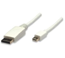 Manhattan Monitor Cable Mini DisplayPort to DisplayPort  M/M  White  2m ( 324748 324748 324748 ) kabelis video  audio