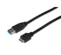 ASSMANN USB 3.0 SuperSpeed Connection Cable USB A M(plug)/microUSB B M(plug) 1m ( AK 300116 010 S AK300116010S ) USB kabelis