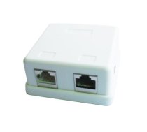 Gembird single jack surface mount box 2xRJ45 cat.5 half-shielded keystone  white ( NCAC HS SMB2 NCAC HS SMB2 NCAC HS SMB2 ) aksesuārs portatīvajiem datoriem