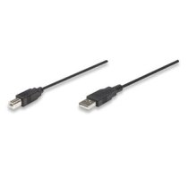 Manhattan Hi-Speed USB Device Cable 2.0 A-B M/M 1 8m Black ( 333368 ) USB kabelis