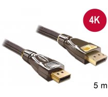Delock Cable Displayport 1.2 male Displayport male 4K 5m PREMIUM ( 82773 4043619827732 ) kabelis video audio