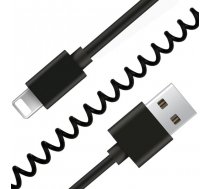 Gembird USB sync and charging spiral cable for iPhone  1.5 m  black ( CC LMAM 1.5M CC LMAM 1.5M CC LMAM 1.5M ) USB kabelis