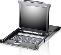 ATEN KVM 8 port LCD LED 17'' + keyboard + touchpad USB-PS/2 ( CL5708M ATA AG CL5708MA CL5708M-ATA-GG ) KVM komutators