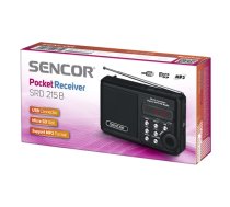 Sencor SRD 215 B POCKET RADIO WITH MP3 USB SD CARD SLOT LITHIUM BATTERY ( SRD 215 B SRD 215 B SRD 215 B SRD215B ) radio  radiopulksteņi