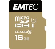 Emtec memory card microSDHC 16GB Class 10 Gold+ (85MB/s  21MB/s) ( ECMSDM16GHC10GP ECMSDM16GHC10GP ECMSDM16GHC10GP ) atmiņas karte