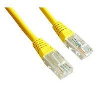 Gembird patchcord RJ45 cat.5e UTP 0.5m yellow ( PP12 0.5M/Y PP120.5M/Y ) tīkla kabelis