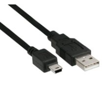 Kabel USB InLine USB A/Mini USB 5pin 0.5m Black (33107K) ( 33107K Inline_ 33107K ) USB kabelis