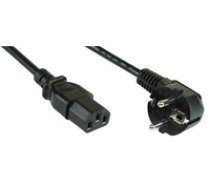 INLINE - Power cable (250 VAC) - IEC 320 EN 60320 C13 - 1 8m - 90- Degree- connection - black (16652) ( INLINE 16652 16652 16652 ) Barošanas kabelis