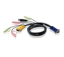 ATEN KVM Cable (HD15-SVGA  USB  USB  Audio) - 3m ( 2L 5303U 2L 5303U 2L 5303U ) kabelis video  audio