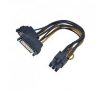 Akasa 2x 15-Pin-SATA to 1x 6-Pin-PCIe Adapter ( AK CBPW13 15 AK CBPW13 15 AK CBPW13 15 ) kabelis datoram