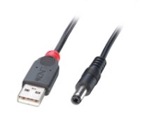 Lindy 4-pin USB Type A (Power Only) (M) - DC Socket 5.5mm (ID: 2.5mm) (M) - 1.5m - Black (70267) ( LINDY 70267 70267 70267 LINDY 70267 ) USB kabelis