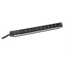 DIGITUS  aluminum outlet strip with overload protection IEC C13  10 outlets 19'' ( DN 95404 DN 95404 DN 95404 ) UPS aksesuāri