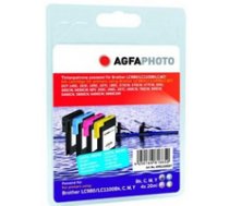 AgfaPhoto Ink  rpl LC980 Set  LC1100 Set BK/C/M/Y  Pages 6.610  80ml LC980BK  LC1100BK  LC1100HYBK  LC980C  LC1100C  LC1100HYC  LC980M  LC11 ( APB1100SETD APB1100SETD APB1100SETD ) kārtridžs