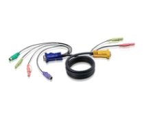 ATEN KVM Cable (HD15-SVGA  PS/2  PS/2  Audio) - 3m ( 2L 5303P 2L 5303P 2L 5303P ) kabelis video  audio