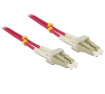DeLOCK 84644 LWL Patchkabel LC-Stecker auf LC-Stecker Duplex OM4 50/125µ 10m violett ( 84644 ) kabelis vads