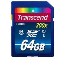 Transcend memory card SDHC 64GB Class10 UHS-I ( TS64GSDU1 TS64GSDU1 TS64GSDU1 ) atmiņas karte