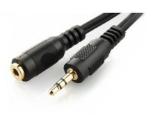 Gembird audio cable JACK 3.5mm M/JACK 3.5mm F 5M gold ( CCA 421S 5M CCA421S5M ) kabelis video audio