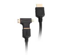 Prestigio male to male 1.8m HDMI cable and single adapter offers both HDMI Mini  Micro connections. 10.2 Gbps data transfer rate  offer the ( PHDMIAC1 PHDMIAC1 PHDMIAC1 ) aksesuārs mobilajiem telefoniem