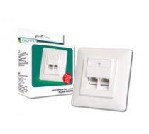 Digitus DN-9001-N CAT 5e mod wall outlet. shield 2x RJ45. 8P8C. LSA. pure white ( DN 9001 N DN 9001 N DN 9001 N )