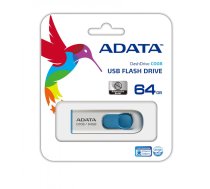 ADATA 64GB C008 USB flash drive USB Type-A 2.0 Blue  White ( AC008 64G RWE AC008 64G RWE AC008 64G RWE ) USB Flash atmiņa