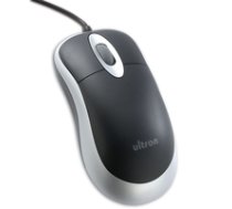 Mouse ultron UM-100 basic Optical USB black/silver retail ( 49308 ) Datora pele