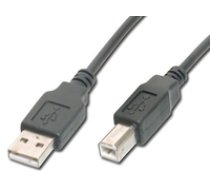 Cable USB2 A/B M/M 3.00m black ( AK 300105 030 S ) USB kabelis