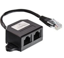 InLine 69932B 2x RJ45 black Kabelschnittstellen-/adapter (69932B) ( 69932B 69932B 69932B ) adapteris