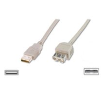 ASSMANN USB 2.0 HighSpeed Extension cable USB A M (plug)/USB A F (jack) 1 8m bla ( AK 300200 018 S ) USB kabelis