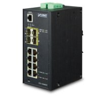 IP30 Industrial 8* 1000TP + 4* 100/1000F SFP Full Managed Ethernet Switch (-40 to 75 degree C  2*DI  2*DO  12V-72VDC IN) ( IGS 12040MT IGS 12040MT IGS 12040MT ) komutators