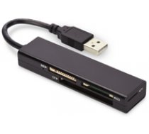 Ednet Card Reader 4-p. USB 2.0 (CF  SD  MicroSD  MS) ( 4054007852410 85241 85241 DIG 85241 EDNET 85241 ) karšu lasītājs