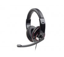Gembird microphone stereo headphones with volume control glossy black ( MHS U 001 ) austiņas