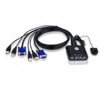 KVM Cable Switch 2xKVM 4xUSB 2xVGA ATEN Black ( CS22U CS22U-A7 CS22U-AT ) KVM komutators