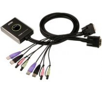 ATEN CS682 2-Port USB DVI KVM Switch Audio 2.1 Remote port selector (1.8m) ( CS682 AT ) KVM komutators
