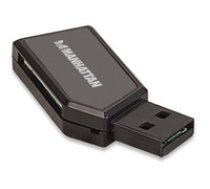Manhattan Multi-Card Reader/Writer 24-in-1 USB 2.0 External  Black ( 101677 101677 101677 ) karšu lasītājs