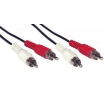 InLine 5m 2x RCA M/M 5m 2 x RCA black  Rot  white (89938) ( 89938 89938 89938 ) tīkla kabelis