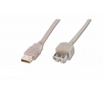 ASSMANN USB 2.0 HighSpeed Extension cable USB A M (plug)/USB A F (jack) 1 8m bla ( AK 300202 018 S AK300200018S ) USB kabelis
