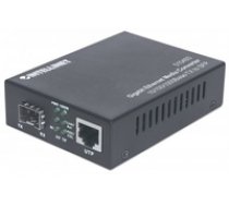 Intellinet Media Converter 10/100/1000Base-TX RJ45 / SFP Mini-GBIC slot ( 510493 510493 510493 ) datortīklu aksesuārs