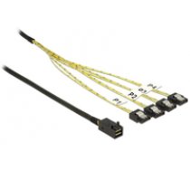 Delock Cable Mini SAS HD SFF-8643  4 x SATA 7 Pin 1m ( 83393 83393 83393 ) kabelis datoram