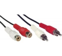 InLine 2.5m 2x RCA M/FM 2.5m 2 x RCA black Rot white Audio-Kabel (89932) ( 89932 Inline_ 89932 ) adapteris