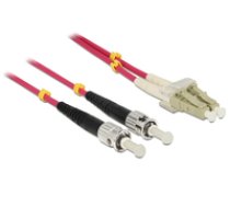 DeLOCK 84868 LWL Patchkabel LC-Stecker auf ST-Stecker Duplex OM4 50/125µ 10m violett ( 84868 ) kabelis vads