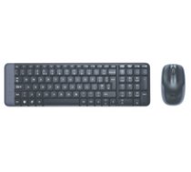 Logitech Wireless Keyboard and Mouse MK220 Wireless Mouse included US Black ( 920 003161 920003161 920-003168/61 ) klaviatūra