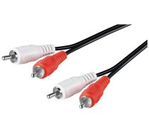 Goobay Stereo RCA cable 2x RCA 50030 2 RCA male (audio left/right) 2 RCA male (audio left/right) ( 4040849500305 ) kabelis video audio
